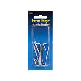 ProSource PH-121100-PS Picture Hanger, 100 lb, Steel, Zinc, Zinc, Nail-In Mounting