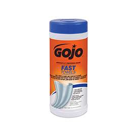 GOJO 6282-06 Fast Towel, Clear/Light Yellow, 25 Canister