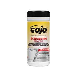 GOJO 6383-06 Scrubbing Towel, Clear/Light Yellow, 25 Canister