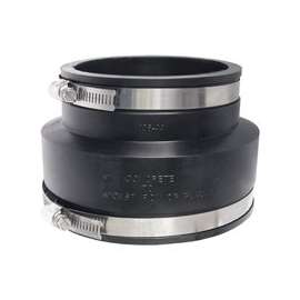 ProSource Coupling, 4 x 4 in, PVC, Black
