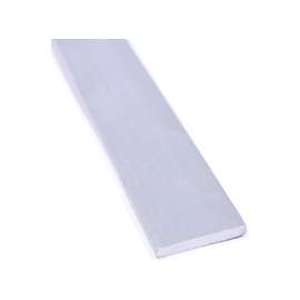 M-D 61051 Flat Bar, 1 in W, 72 in L, 1/8 in Thick, Aluminum, Mill, 6063 Grade