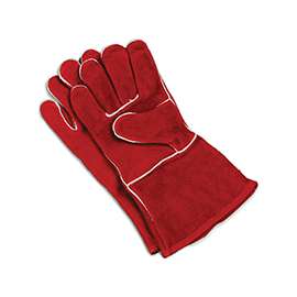 Imperial KK0159 Fireplace Gloves, Cowhide Leather Lining, Cowhide Leather, Red