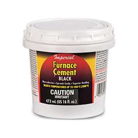 Imperial KK0295-A Furnace Cement, Paste, Black, 16 oz Tub