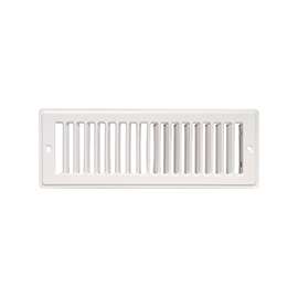 Imperial RG1270-A Toe Space Grille, 2-1/4 in L, 12 in W, Steel, White