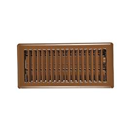 Imperial RG0168 Floor Register, 12 in W x 2-1/4 in H Duct Opening, Steel, Brown