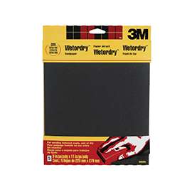 3M 9086 Sandpaper, 11 in L, 9 in W, 320 Grit, Extra Fine, Silicone Carbide Abrasive
