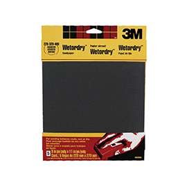 3M 9088 Sandpaper, 11 in L, 9 in W, Extra Fine/Super Fine/Very Fine, Silicone Carbide Abrasive