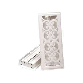 Imperial RG1806 Floor Register, 10 in W x 4 in H Duct Opening, Steel, White