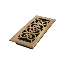 Imperial RG1814 Floor Register, 10 in W x 4 in H Duct Opening, Steel