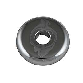 Plumb Pak PP101-12 Floor and Ceiling Plate, 3-1/2 in W, Plastic, Chrome