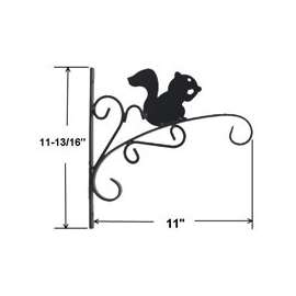 Landscapers Select 540-0742 Hanging Plant Bracket, 11 in L, 11.8 in H, Steel, Matte Black Finish