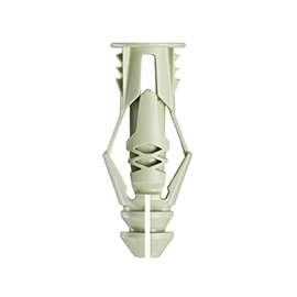 COBRA ANCHORS 173R Wall Anchor, Polyethylene, Chrome, 61 lb