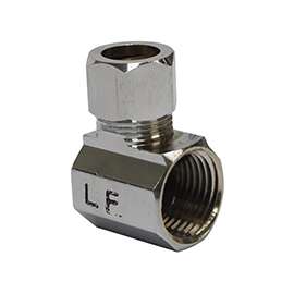 Plumb Pak PP69PCLF Water Supply Connector, 1/2 in, FIP x Compression, Chrome