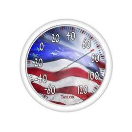 Taylor 6729 American Flag Thermometer, -60 to 120 deg F