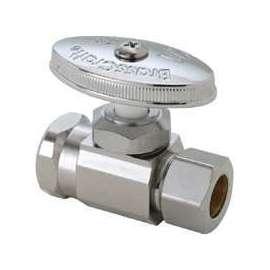 BrassCraft OR32X C1 Stop Valve, 1/2 x 1/2 in Connection, Compression x FIP, 125 psi Pressure, Brass Body