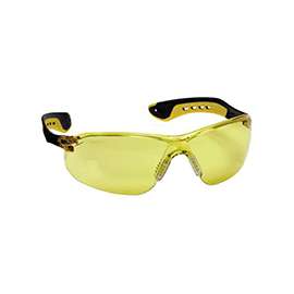 3M 47013-WV6 Safety Glasses, Anti-Fog, Anti-Scratch Lens, Black/Yellow Frame