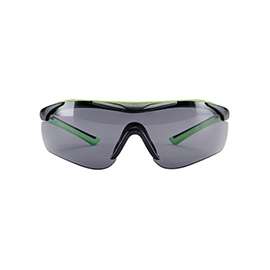 3M 47101-WZ4 Sport-Inspired Safety Glasses, Anti-Fog, Anti-Scratch Lens, Wraparound Frame, Green/Neon Black Frame