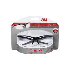 3M 47070-WZ4 Multi-Purpose Safety Eyewear, Anti-Fog Lens, Plastic Frame, Black Frame