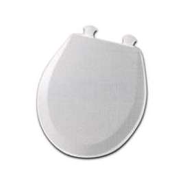 Mayfair 41ECDG-000 Toilet Seat, Round, Wood, White, Twist Hinge
