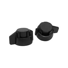 GREEN LEAF Y8253040 6PK Winged Bayonet Cap, Closed, Black