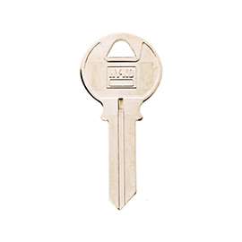 HY-KO 11010CL1 Key Blank, Brass, Nickel, For: Clinton Cabinet, House Locks and Padlocks