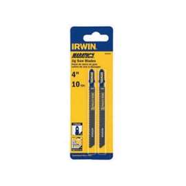 IRWIN 3072410 Jig Saw Blade, 4 in L, 10 TPI
