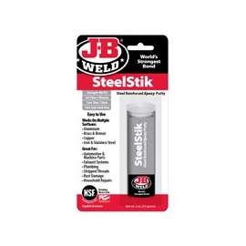 J-B WELD 8267 Epoxy Putty Stick, Black/Dark Gray, Solid, 2 oz Stick Pack