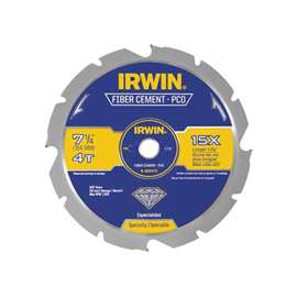 IRWIN 4935473 Circular Saw Blade, 7-1/4 in Dia, 5/8 in Arbor, 4-Teeth, Carbide Cutting Edge