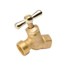 B & K 102-403 Hose Bibb, 1/2 x 3/4 in Connection, FPT x Male Hose, 125 psi Pressure, Brass Body