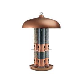Perky-Pet 7103-2 Triple Tube Bird Feeder, 24.6 in H, 10 lb, Copper, Hanging/Pole Mounting