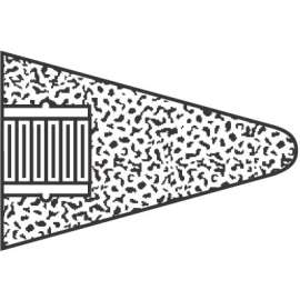 Type 17 Gemini Cone Sq. Tip, 2in D, 3in Thick, 5/8-11 Arbor, 24 Grit Alum Oxide
