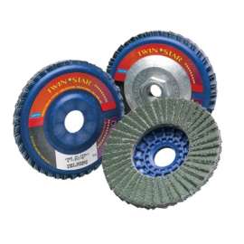 Type 27 TwinStar Flap Discs, 4 1/2 in, 60 Grit, 5/8 Arbor, 13,000 rpm
