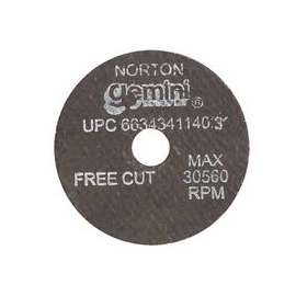 Type 01 Gemini Small Diameter Cut-Off Wheel, 2" Dia, 3/8" Arbor, Coarse