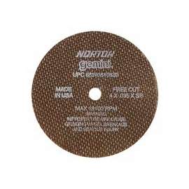Reinforced Cut-Off Wheel, Type 1, 4 in Dia, .035 in Thick, 3/8 Arbor, 60 Grit