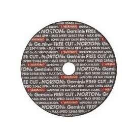 Gemini Reinforced Free-Cut Wheel, Type 1, 3 in Dia, 1/8 in Thick, Aluminum Oxide