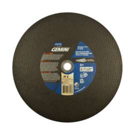 Gemini High Speed Cut-Off Wheels, 14 in, 1 in Arbor, 24 Grit, Silicon Carbide