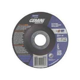 Depressed Center Wheel, 4.5 in Dia, 4 1/2 in Thick, 24 Grit Alum. Oxide