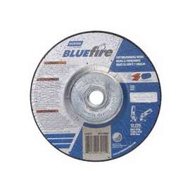 Depressed Center Wheel, 5 in Dia, 1/8 in Thick, 5/8 Arbor, Zirconia/Alum.