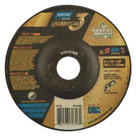 Quantum3 Cut-off Wheel, 5 in Dia, 1/4 in Thick, 7/8 in Arbor