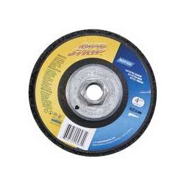 Rapid Strip Depressed Center Wheels, Silicon Carbide, 4 1/2 in Dia., 36/50 Grit