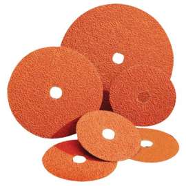 Blaze Coated Fiber Discs, Ceramic, 4 1/2 in Dia., 24 Grit