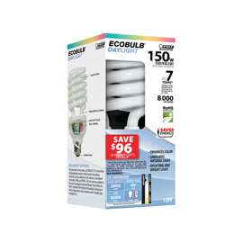 Feit Electric ESL40TN/D Compact Fluorescent Bulb, 40 W, Medium E26 Lamp Base, 2800 Lumens, 6500 K Color Temp