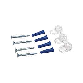 ProSource PH-121144-PS Mirror Holder, Plastic, Clear, Clear, Screw Mounting