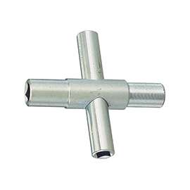ProSource T154-3L 4-Way Silcock Key, Square Head, Bar Handle, 3 in L