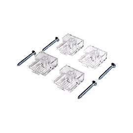 ProSource PH-122201-PS Mirror Holder, Plastic, Clear, Clear, Screw Mounting