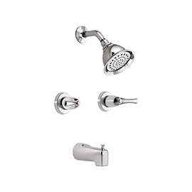 TUB-SHOWER FAUCET 2-HNDL CHRM