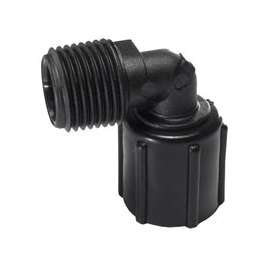 Flair-It PEXLOCK 30785 Pipe Elbow, 1/2 in, MPT x FPT, 90 deg Angle, Black, 100 psi Pressure