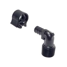 Flair-It PEXLOCK 30803 Pipe Elbow, 1/2 in, MPT, 90 deg Angle, Black, 100 psi Pressure