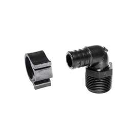 Flair-It PEXLOCK 30809 Pipe Elbow, 3/4 in, MPT, 90 deg Angle, Black, 100 psi Pressure