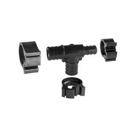 Flair-It PEXLOCK 30825 Reducing Pipe Tee with Clamp, 3/4 x 1/2 x 3/4 in, 100 psi Pressure